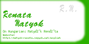 renata matyok business card